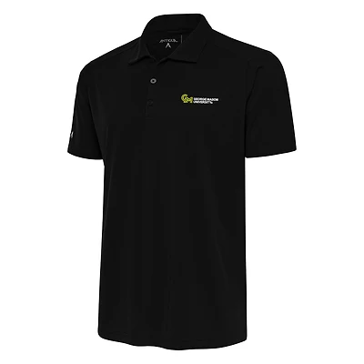 Men's Antigua Black George Mason Patriots Tribute Polo