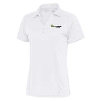 Women's Antigua White George Mason Patriots Tribute Polo