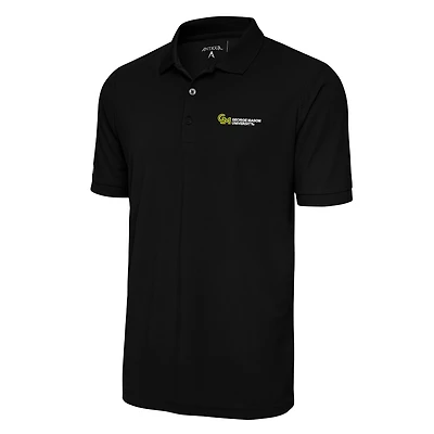 Men's Antigua Black George Mason Patriots Legacy Pique Polo