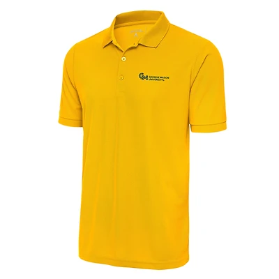 Men's Antigua  Gold George Mason Patriots Legacy Pique Polo