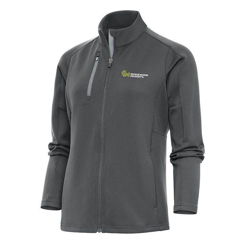 Women's Antigua Pewter George Mason Patriots Generation Full-Zip Jacket
