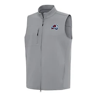 Men's Antigua Gray Colorado Avalanche Demand Full-Zip Vest