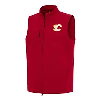 Men's Antigua Red Calgary Flames Demand Full-Zip Vest