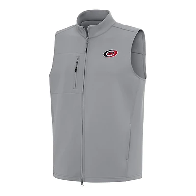 Men's Antigua Gray Carolina Hurricanes Demand Full-Zip Vest