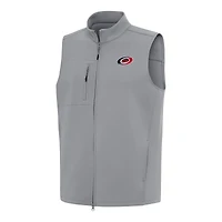Men's Antigua Gray Carolina Hurricanes Demand Full-Zip Vest
