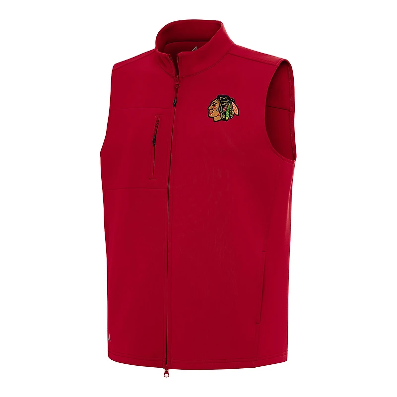Men's Antigua Red Chicago Blackhawks Demand Full-Zip Vest