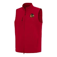 Men's Antigua Red Chicago Blackhawks Demand Full-Zip Vest
