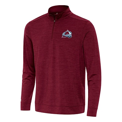 Men's Antigua Burgundy Colorado Avalanche Bright Quarter-Zip Top