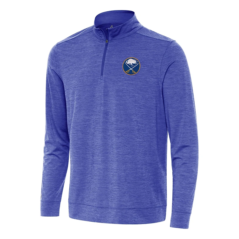 Men's Antigua Heather Royal Buffalo Sabres Bright Quarter-Zip Top