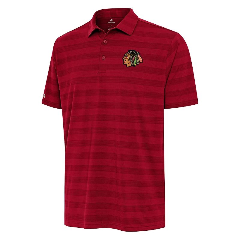 Men's Antigua Red Chicago Blackhawks Tunnel Polo