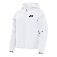 Women's Antigua White Carolina Hurricanes Universe Full-Zip Puffer Jacket