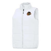 Women's Antigua White Chicago Blackhawks Experience Full-Zip Vest