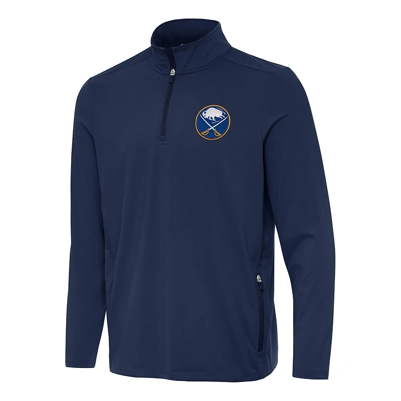 Men's Antigua Navy Buffalo Sabres Perilous Quarter-Zip Sweatshirt