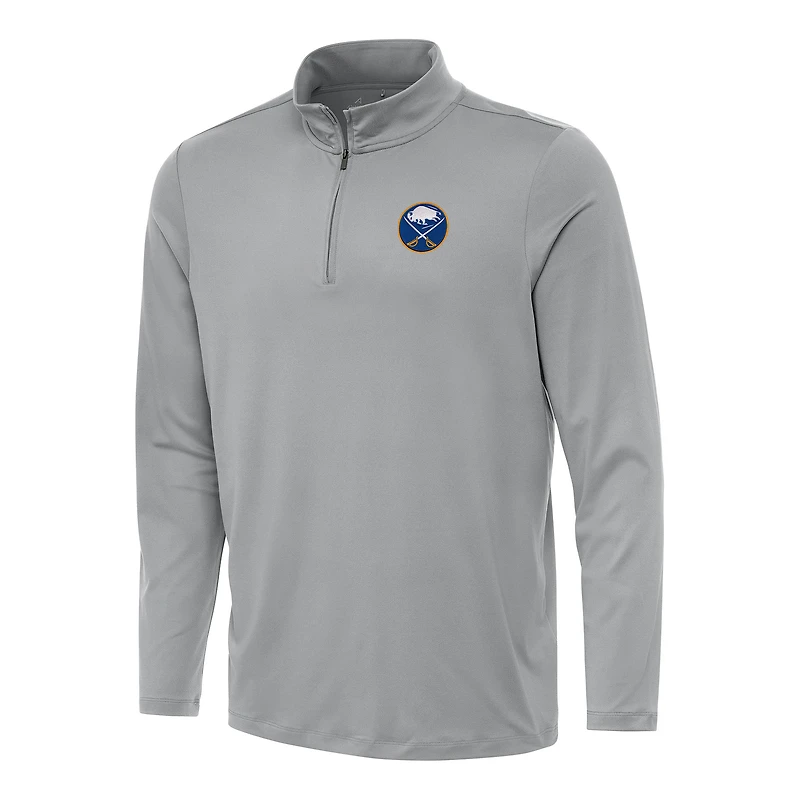 Men's Antigua Gray Buffalo Sabres Reprocess Quarter-Zip Top