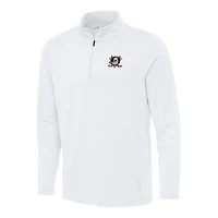 Men's Antigua White Anaheim Ducks Reprocess Quarter-Zip Top