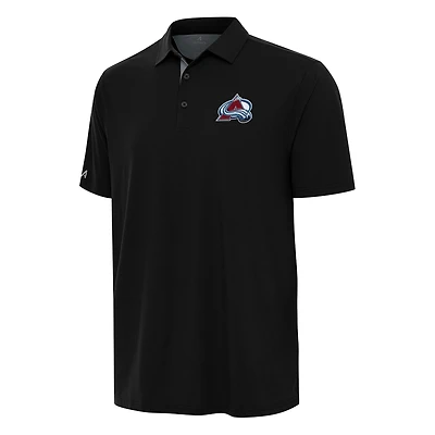 Men's Antigua Heather Gray Colorado Avalanche Era Polo
