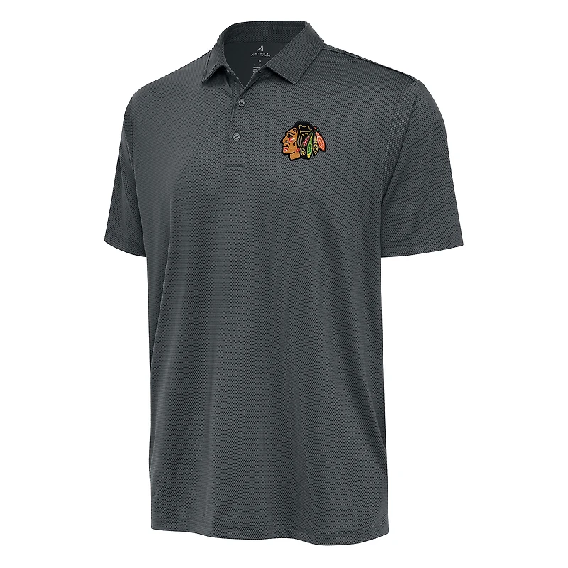 Men's Antigua Pewter Chicago Blackhawks Ellipse Polo