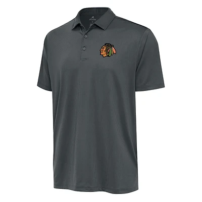 Men's Antigua Pewter Chicago Blackhawks Ellipse Polo
