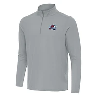 Men's Antigua Gray Colorado Avalanche Intent Quarter-Zip Top
