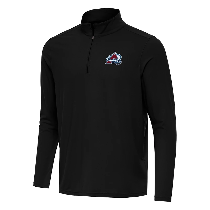Men's Antigua Black Colorado Avalanche Intent Quarter-Zip Top