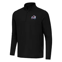 Men's Antigua Black Colorado Avalanche Intent Quarter-Zip Top