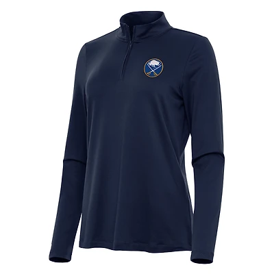 Women's Antigua Navy Buffalo Sabres Reprocess Quarter-Zip Top