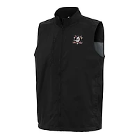 Men's Antigua  Black Anaheim Ducks Brisk Full-Zip Vest