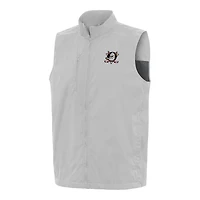 Men's Antigua  Heather Gray Anaheim Ducks Brisk Full-Zip Vest