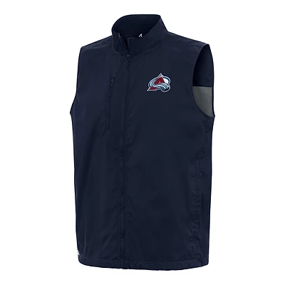 Men's Antigua Navy Colorado Avalanche Brisk Full-Zip Vest