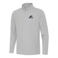 Men's Antigua  Gray Colorado Avalanche Twine Quarter-Zip Top