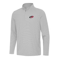 Men's Antigua  Gray Carolina Hurricanes Twine Quarter-Zip Top