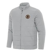 Men's Antigua Gray Boston Bruins Swelter Full-Zip Puffer Jacket