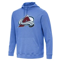 Men's Antigua Heather Royal Colorado Avalanche Cloud Pullover Hoodie