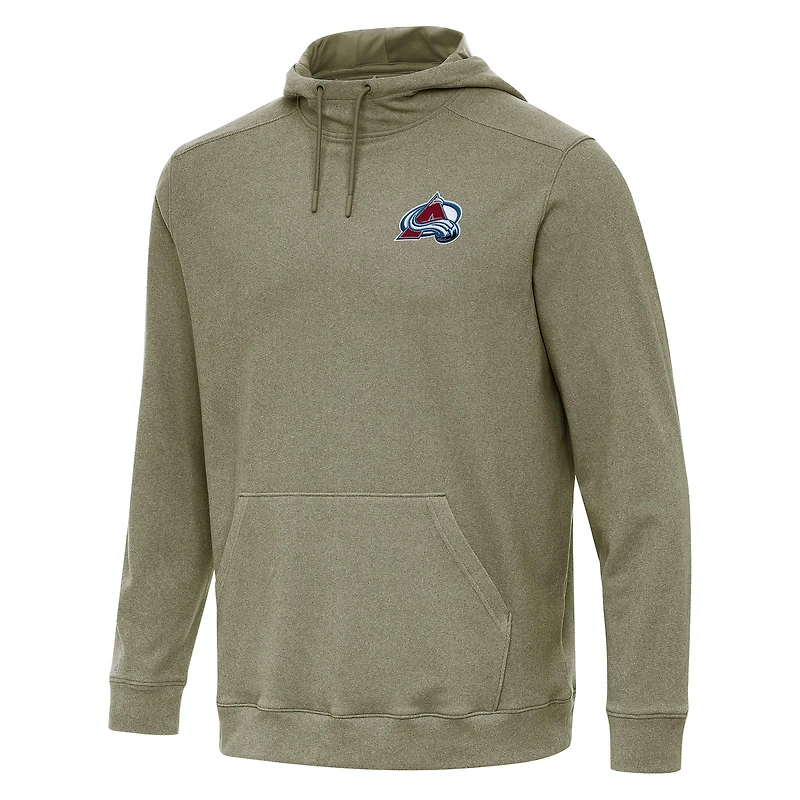 Men's Antigua Olive Colorado Avalanche Cloud Pullover Hoodie