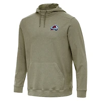Men's Antigua Olive Colorado Avalanche Cloud Pullover Hoodie