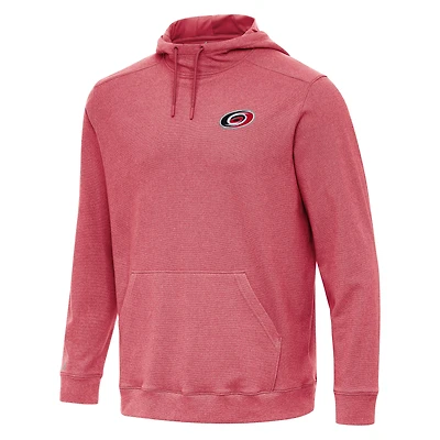 Men's Antigua Heather Red Carolina Hurricanes Cloud Pullover Hoodie