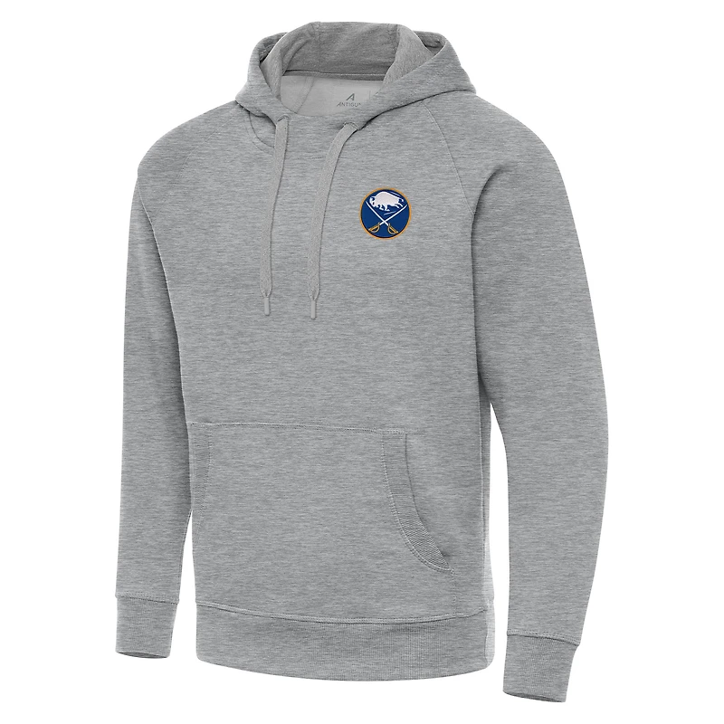 Men's Antigua Heather Gray Buffalo Sabres Big & Tall Victory Pullover Hoodie
