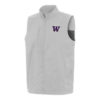 Men's Antigua  Gray Washington Huskies Brisk Full-Zip Vest