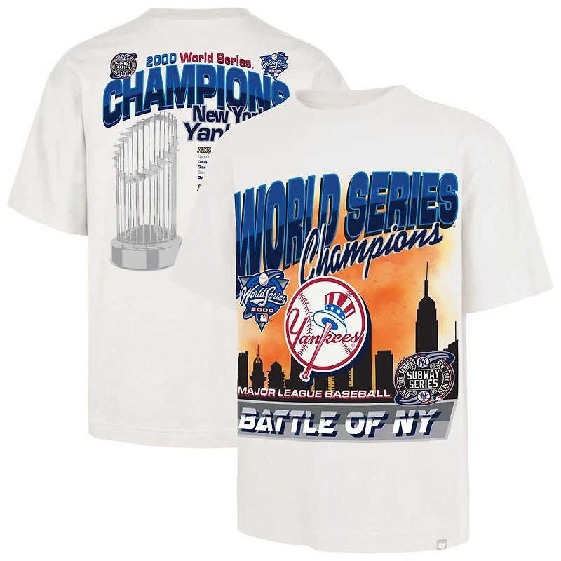 Men's '47 Cream New York Yankees 2000 World Series Champions Showcase MVP Foundation T-Shirt