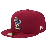 Men's New Era  Burgundy Frisco RoughRiders Authentic Collection 59FIFTY Fitted Hat