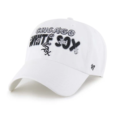 Women's '47 White Chicago White Sox Flower Power Clean Up Adjustable Hat