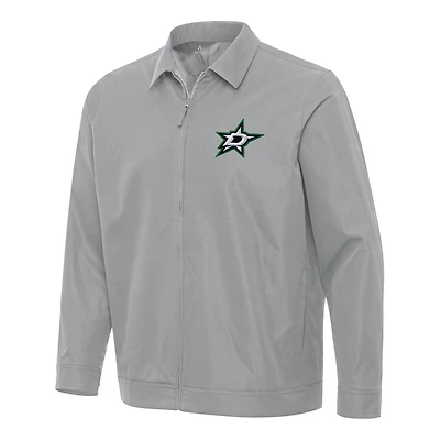 Men's Antigua Gray Dallas Stars Pivot Full-Zip Jacket