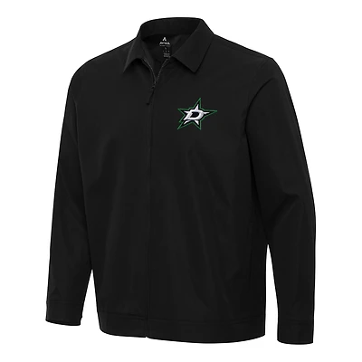 Men's Antigua  Black Dallas Stars Pivot Full-Zip Jacket