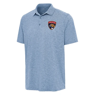 Men's Antigua Heather Aqua Florida Panthers Par 3 Polo