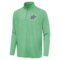 Men's Antigua  Heather Kelly Green Dallas Stars Hunk Quarter-Zip Top