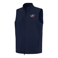 Men's Antigua Navy Columbus Blue Jackets Demand Full-Zip Vest