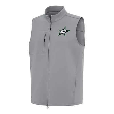 Men's Antigua Gray Dallas Stars Demand Full-Zip Vest