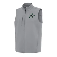 Men's Antigua Gray Dallas Stars Demand Full-Zip Vest