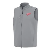 Men's Antigua Gray Detroit Red Wings Demand Full-Zip Vest