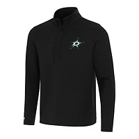 Men's Antigua  Black Dallas Stars Insider Quarter-Zip Top